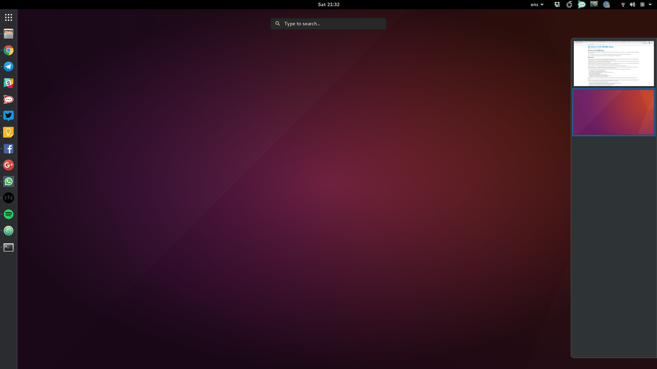 My new Ubuntu GNOME Desktop