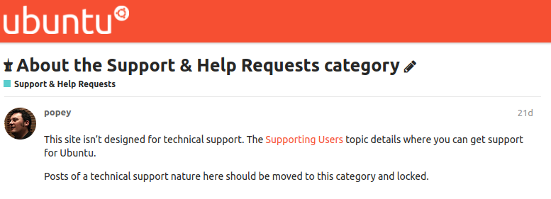 Not a technical support site