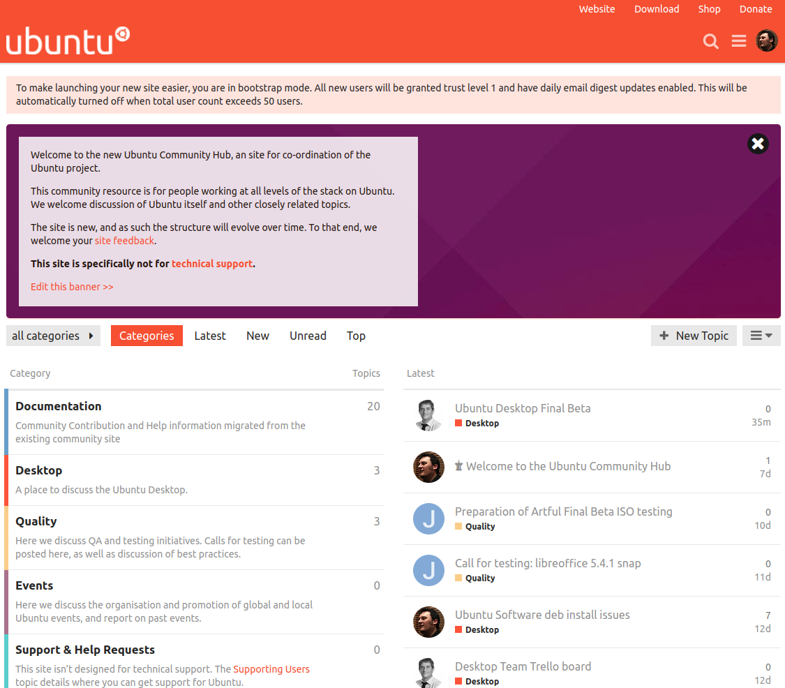The new Ubuntu Community Hub
