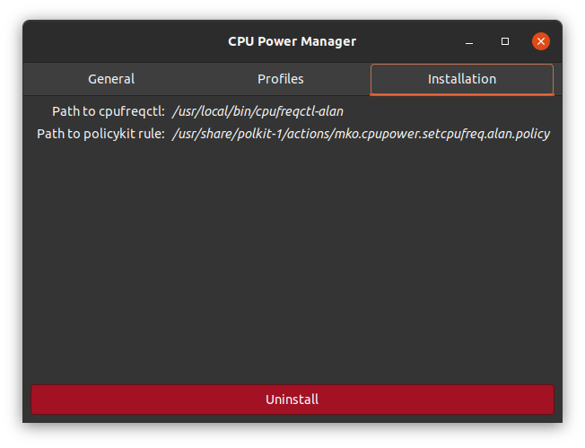 CPU Power Manager Settings