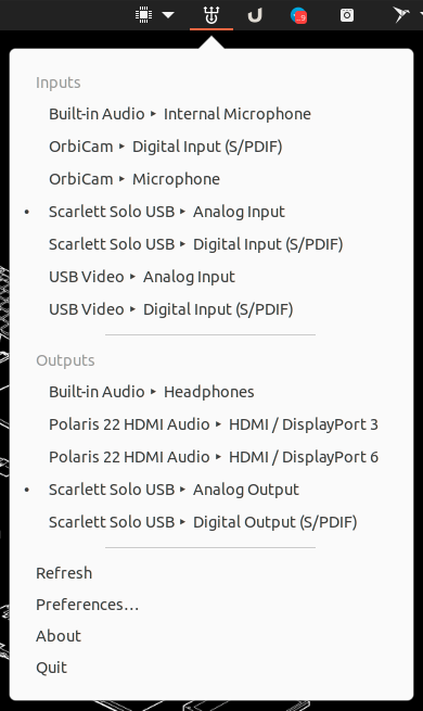 Sound Switcher Indicator