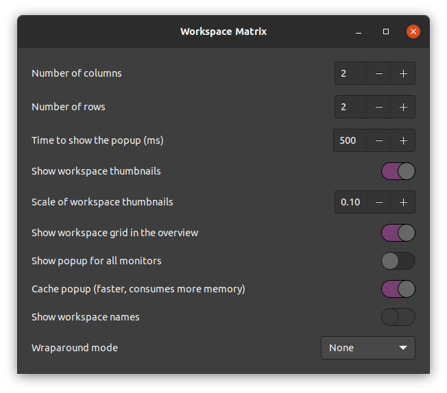 Workspace Matrix