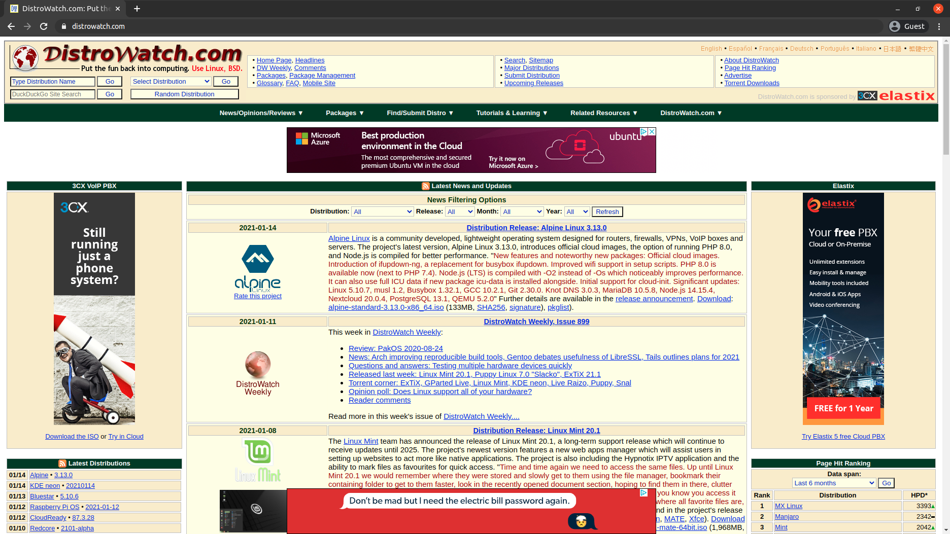 Home page