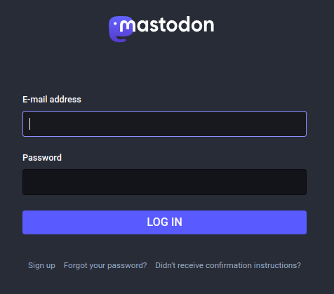 Mastodon login